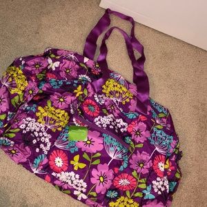 Vera Bradley Flutterby pattern Collapsible Duffel